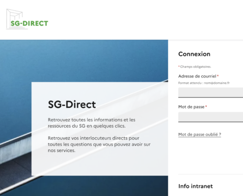 SG-Direct - Mire de connexion